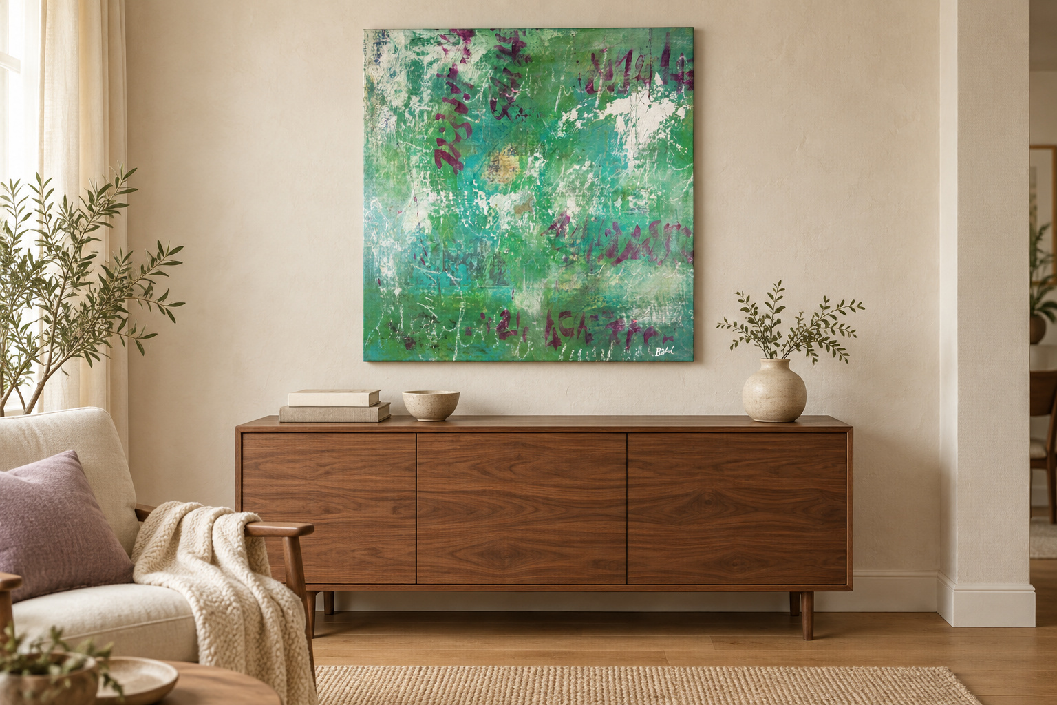 Dialecte I — Decorative room scene (generated image)