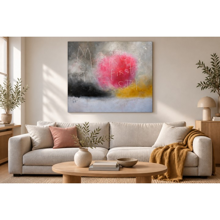 Make The First Step — Decorative room scene (generated image)