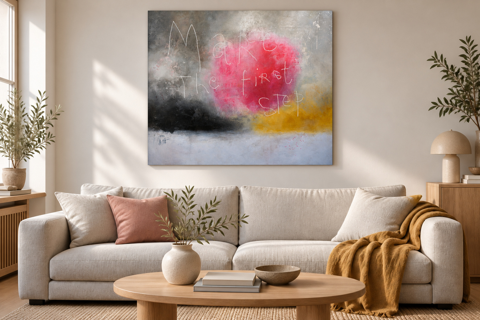 Make The First Step — Decorative room scene (generated image)